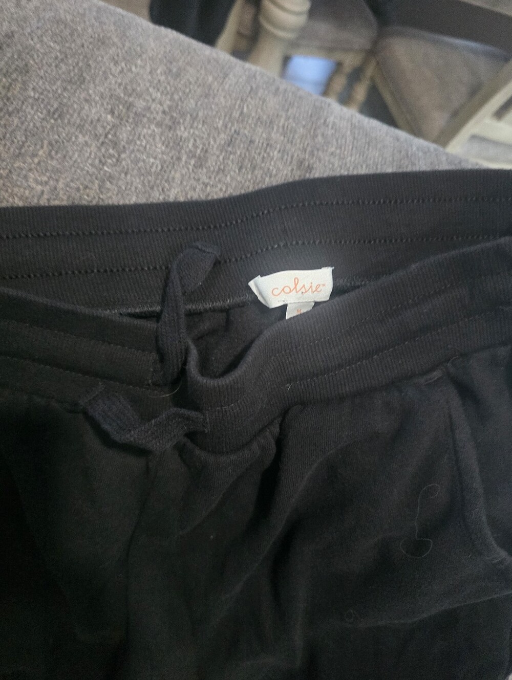 Colsie Black Drawstring Lounge Pants - Picture 2 of 4